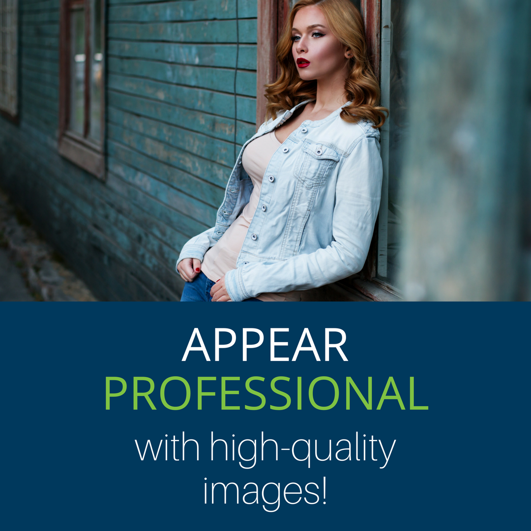 professional images build brand awareness
